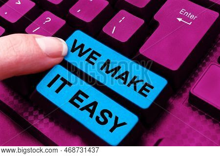 Handwriting Text We Make It Easy. Business Overview Offering Solutions Alternatives Make An Easier J