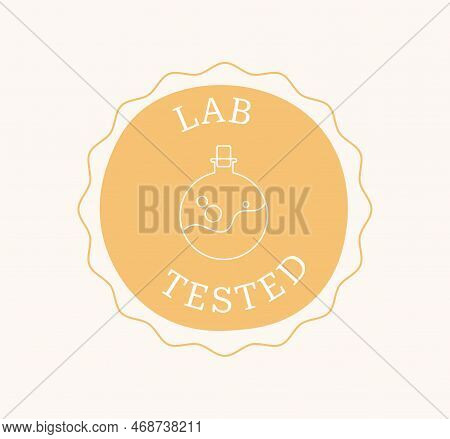 Lab Tested Label. Mark Of Quality And Proven Product For Spa Treatments. Graphic Element For Website
