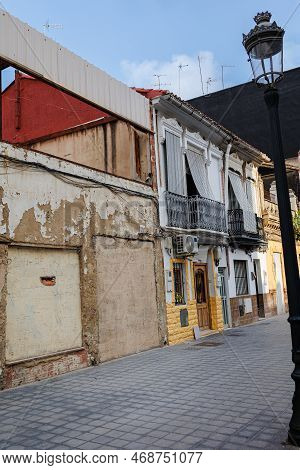 Houses In El Cabanyal, A Neighborhood In The City Of Valencia, Spain.