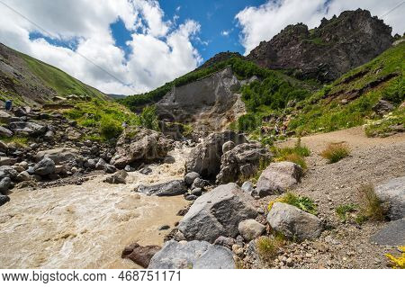 View Of Caucasus Mountains In The Karachay-cherkessia Republic, Russia