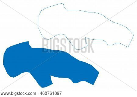 Lake Kapka Tash (kyrgyzstan, Kyrgyz Republic) Map Vector Illustration, Scribble Sketch Map