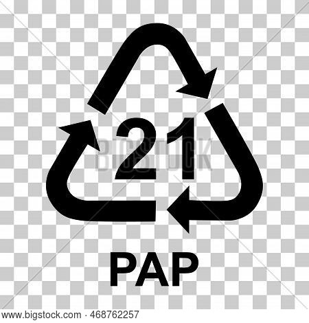 Paper Symbol, Ecology Recycling Sign Isolated On White Background. Package Waste Icon .
