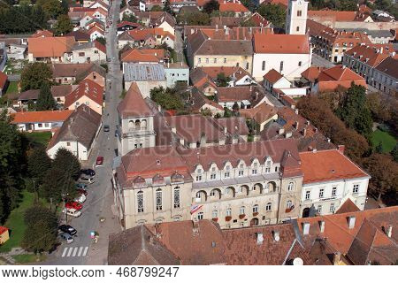 Krizevci, Croatia - October 08, 2011: Croatian National Hall Building, Krizevci, Croatia On October 
