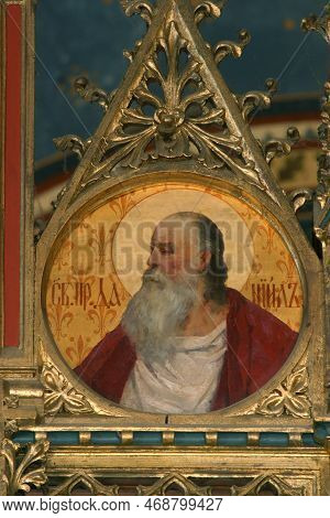 Krizevci, Croatia - May 09, 2012: Prophet Daniel, Iconostasis In The Greek Catholic Cathedral Of The