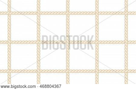 Background And Texture, Rope Marine Net Or Rope Knot Pattern Background With Copy Space For Text Dec