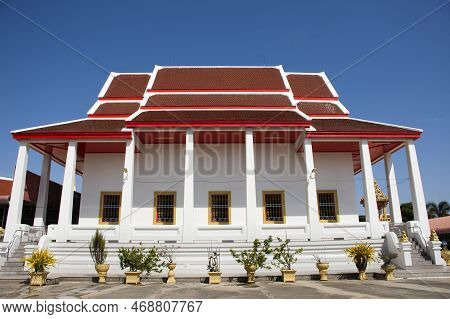 Ancient Ubosot Ordination Hall And Antique Old Church For Thai People Travelers Travel Visit Respect