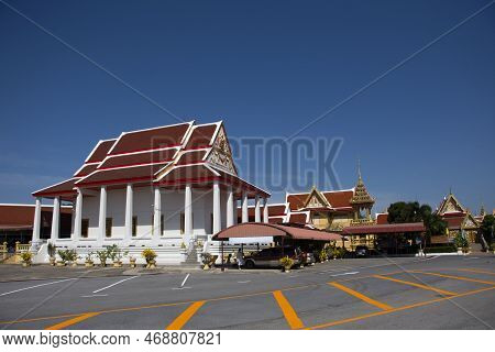 Ancient Ubosot Ordination Hall And Antique Old Church For Thai People Travelers Travel Visit Praying