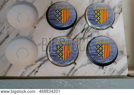 Mende , Lozere France - 01 07 2023 : Lozere Logo Text And Sign Brand For Tourism French Region On Po