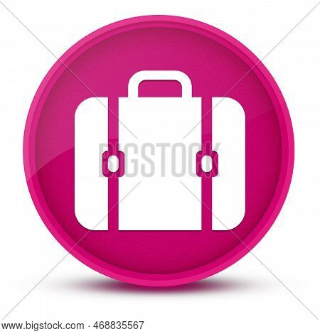 Bag Luxurious Glossy Pink Round Button Abstract Illustration