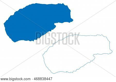 Lake Rara (federal Democratic Republic Of Nepal) Map Vector Illustration, Scribble Sketch Mahendra D