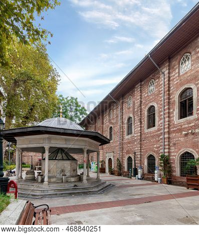 Istanbul, Turkey - August 31, 2022: Courtyard Of Arap Mosque, Or Arap Camii, Formerly A Roman Cathol