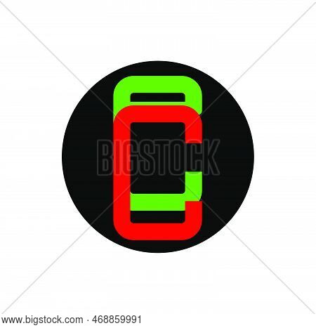 Ec Company Name Initial Letters Icon. Ec Letters Icon.