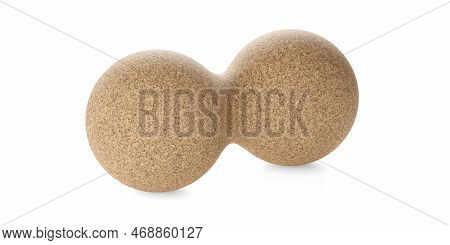 Fascia Or Trigger Point Massage Cork Peanut For Fascia Or Muscle Relief Treatment Over White Backgro