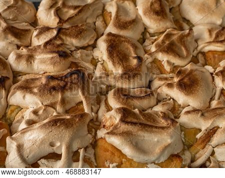 Ready-made Cakes On A Hot Iron Pan. Close-up Of The Finished Cookie. Home Cooking Step By Step Recip