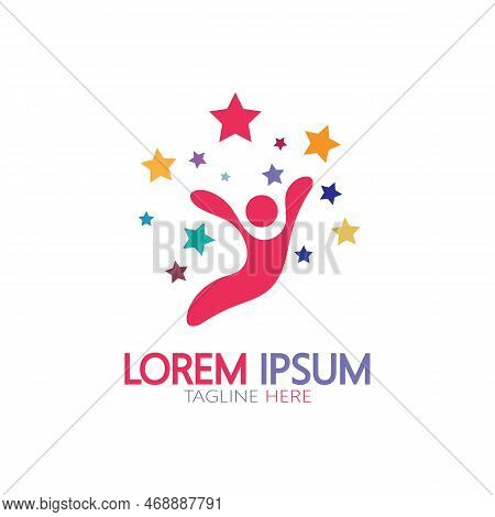 Kindergarten Logo Design Simple Vector Template Icon Illustration,for Education,playgroup,children's