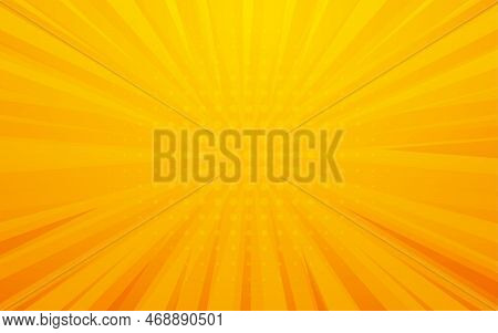 Yellow Comic Style Background Design Template With Sun Brust