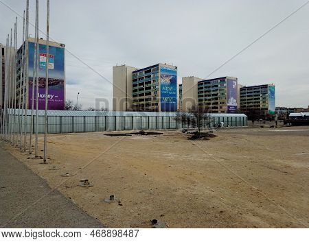 Residential Buildings In Aktau. Aktau City Kazakhstan. Mangistau Region. 06 February 2020 Year.