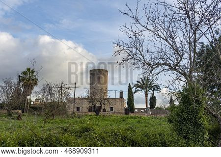Ca's Concos Des Cavaller, Spain; January 13 2023: Old Stone Mill Converted Into A House Called Molin