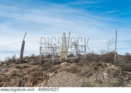 Van Wyksdorp, South Africa - Sep 24, 2022: Memorial For Commander Sw Van Heerden On The Road Between