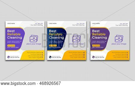Best Cleaning Service For Web Banner Template And Home Cleaning Business Marketing Social Media Post