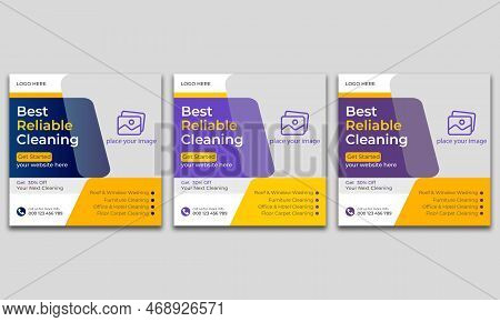 Best Cleaning Service For Web Banner Template And Home Cleaning Business Marketing Social Media Post