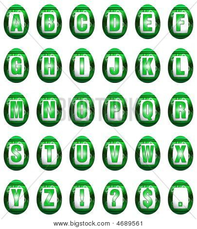 Easter Egg Font - Green