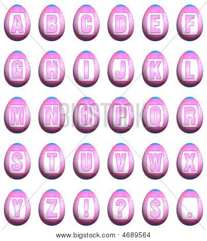 Easter Egg Font - Pink