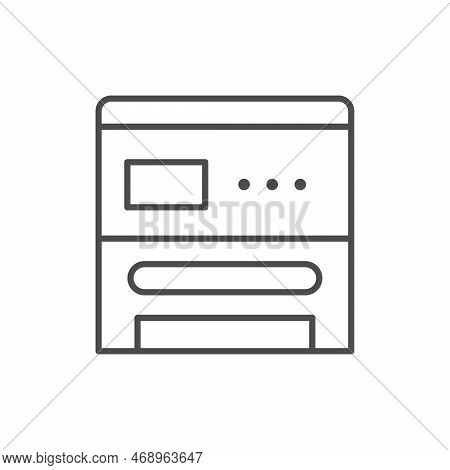 Multifunction Peripheral Line Outline Icon Isolated On White