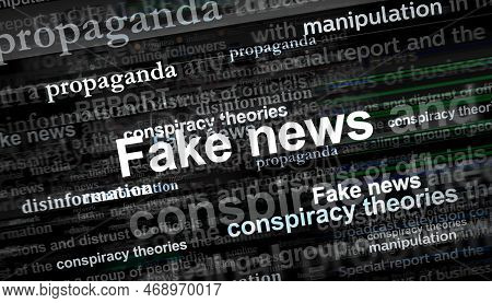Fake News Propaganda Conspiracy Theories Disinformation Manipulation News Titles Illustration