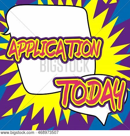 Hand Writing Sign Application. Conceptual Photo An Order For Something Formal And Usually Written Fo