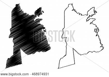 Gloria Municipality (bahia State, Municipalities Of Brazil, Federative Republic Of Brazil) Map Vecto