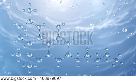 Tetrahydrocannabinol Molecular Structure, 3d Model Molecule, Delta-9-thc, Structural Chemical Formul
