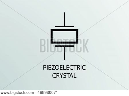 Piezoelectric Cyristal Symbol, Vector Symbol Design. Engineering Symbols.