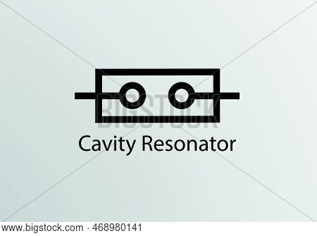 Cavity Resonator Engineering Symbol, Vector Symbol Design. Engineering Symbols.