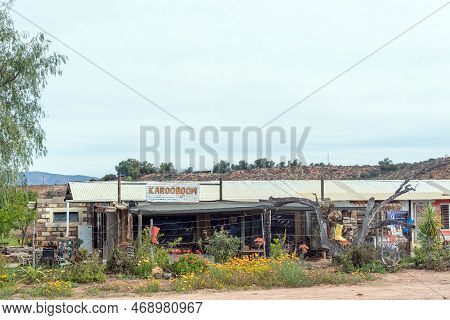 Calitzdorp, South Africa - Sep 24, 2022: The Karooboom Braai Restaurant And Shop On Road R62 Between