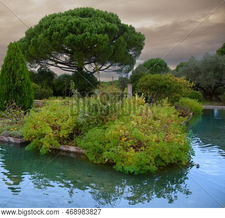 Nice Park Located In The Archaeological Site Of Conimbriga In Portugal