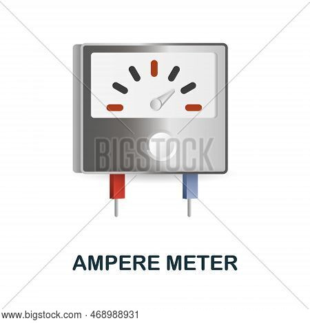 Ampere Meter Icon. 3d Illustration From Construction Instruments Collection. Creative Ampere Meter 3