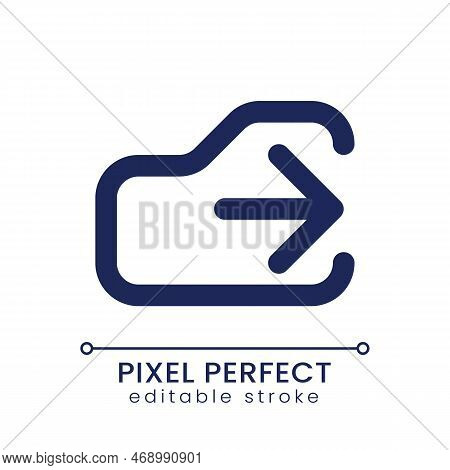 Logout Pixel Perfect Linear Ui Icon. Exit Project. Quit Mobile Application. Finish Work. Software Ac
