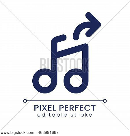 Extract Audio Pixel Perfect Linear Ui Icon. Editing Software Tool. Isolating Sound. Remove Music Fro
