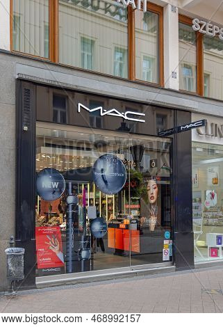 Budapest, Hungary - July 31, 2022: Beauty And Make Up Mac Cosmetics Store At Vaci Street In Capital 