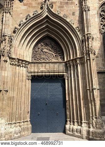 City Street Architecture In Barcelona Spain In Summer