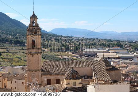 Biar, Alicante, Spain, January 14, 2023: Church Of Our Lady Of The Assumption Of Biar, Alicante, Spa