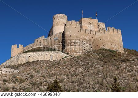 Biar, Alicante, Spain, January 14, 2023: Arab Castle Of Almohad Origin From The 12th Century At The 