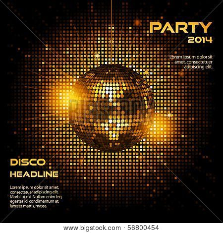 Disco Ball Party Background Ai