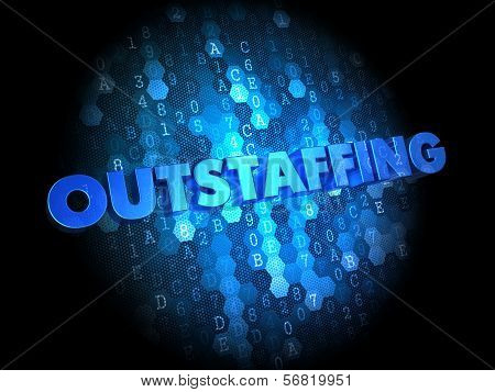 Outstaffing Concept on Digital Background.