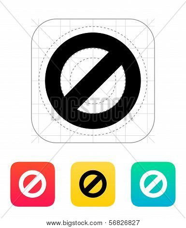 Prohibited icon.