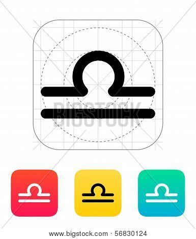 Libra zodiac icon.