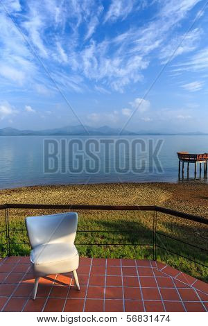 Beautiful Sea View From Balcony At Tropical Island