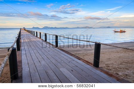 Wooden Pier , Tropical Island