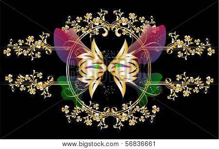gold butterfly,